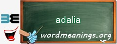 WordMeaning blackboard for adalia